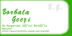 borbala geczi business card